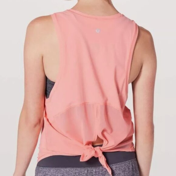 Lululemon Ace Mesh Tank In Light Coral Size 8/10 UV Protection - Picture 3 of 10